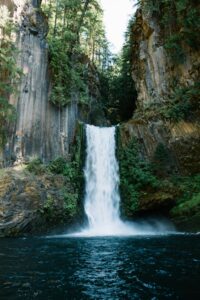 A waterfall in the Oregon woods